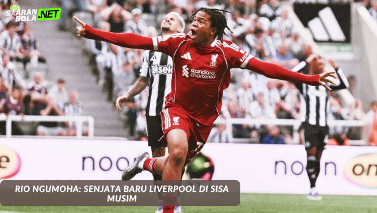 Rio Ngumoha merayakan gol bersama rekan setimnya, siap jadi senjata baru Liverpool di sisa musim Premier League