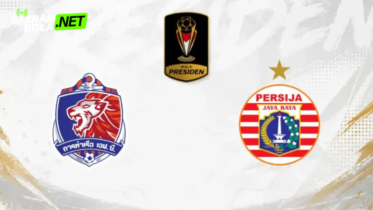 Poster pertandingan Port FC vs Persija di Piala Presiden 2026 menampilkan pemain dari kedua tim sebagai preview laga lengkap dengan jadwal pertandingan.