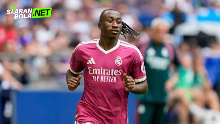 Foto Yan Diomande resmi diperkenalkan sebagai pemain anyar Real Madrid usai transfer 125 juta euro dari RB Leipzig pada 6 Agustus 2026. siaranbola